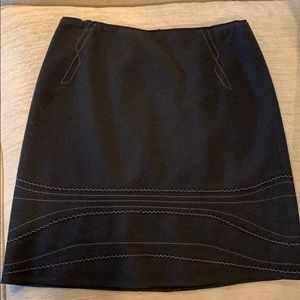 Black Skirt with decorative threaded details